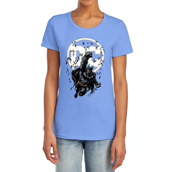 Batman Batman Dc Women's T Shirt, Carolina Blue, X-Large