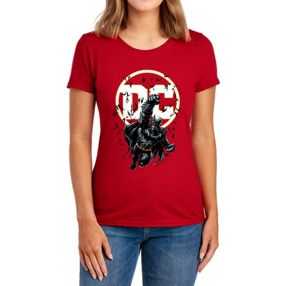 Batman Batman Dc Women's T Shirt, Red, Large