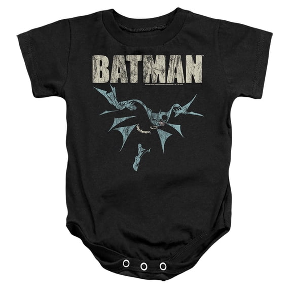 Batman Batman Glide Unisex Infant Snap Suit for Baby (18 Months) Black
