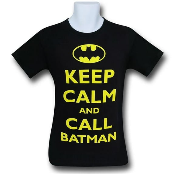 Batman Men's Call Batman T-shirt Medium Black