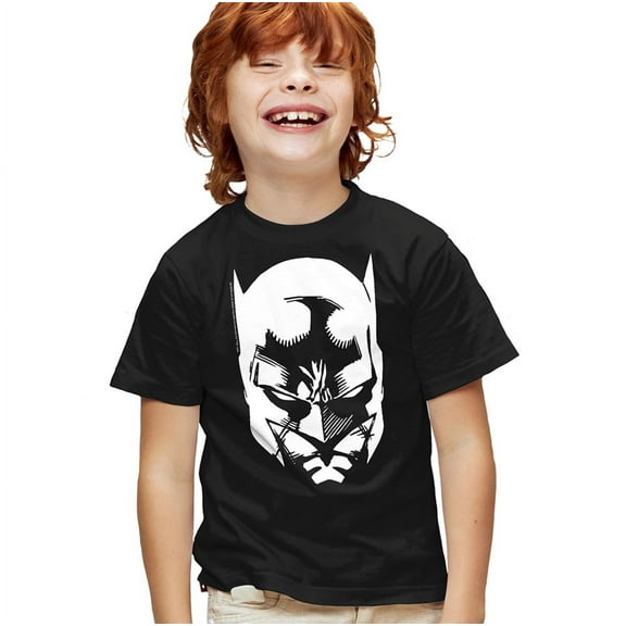 Batman Batman Lines Kids T Shirt (Large) for Youth Toddler Boys and Girls, Black