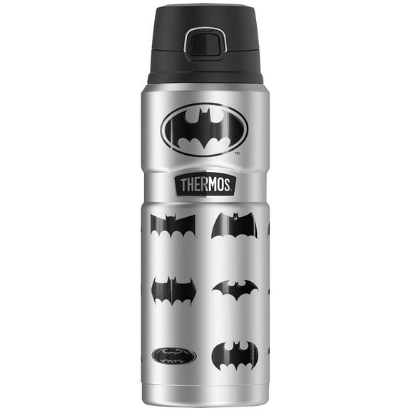 Batman Batman Logos THERMOS STAINLESS KING Stainless Steel Drink Bottle, Vacuum insulated & Double Wall, 24oz