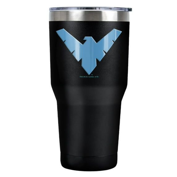 Batman Batman Nightwing Logo Pattern Stainless Steel Tumbler 30 oz Coffee Travel Cup, Vacuum Insulated & Double Wall with Leakproof Sliding Lid