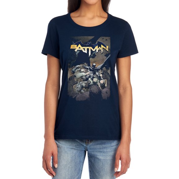 Batman Batman One Women's T Shirt, Navy, Large