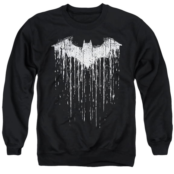 Batman Batman Paint 1 Unisex Adult Crewneck Sweatshirt,Black, Medium