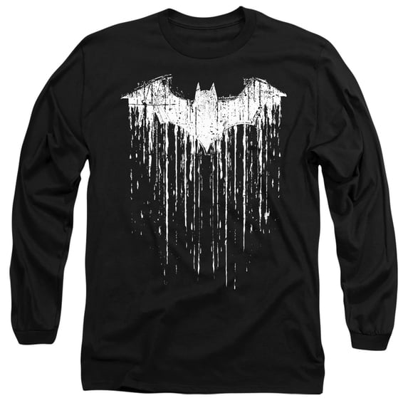 Batman Batman Paint 1 Unisex Adult Long-Sleeve T Shirt,Black, 3X-Large