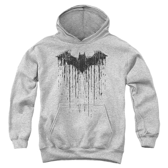 Batman Batman Paint 2 Kids Pull-Over Hoodie (Small) for Youth Boys and Girls, Athletic Heather