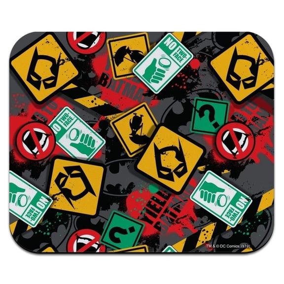 Batman Batman Street Sign Pattern Low Profile Thin Mouse Pad Mousepad