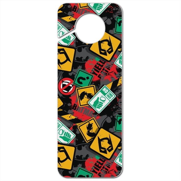 Batman Batman Street Sign Pattern Plastic Door Knob Hanger Sign