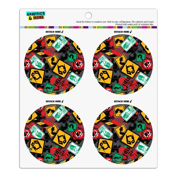 Batman Batman Street Sign Pattern Refrigerator Fridge Locker Vinyl Circle Magnet Set