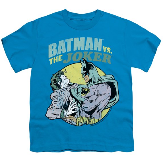 Batman Batman Vs Joker 2 Kids T Shirt (Large) for Youth Toddler Boys and Girls, Turquoise