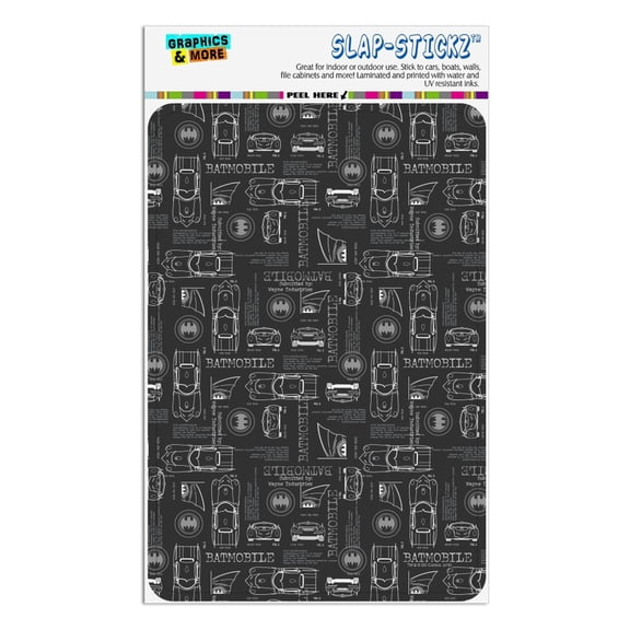 Batman Batmobile Blueprint Pattern Home Business Office Sign