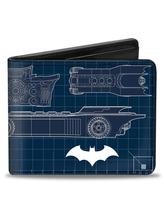 Batmobile Blueprints Bi-Fold Wallet