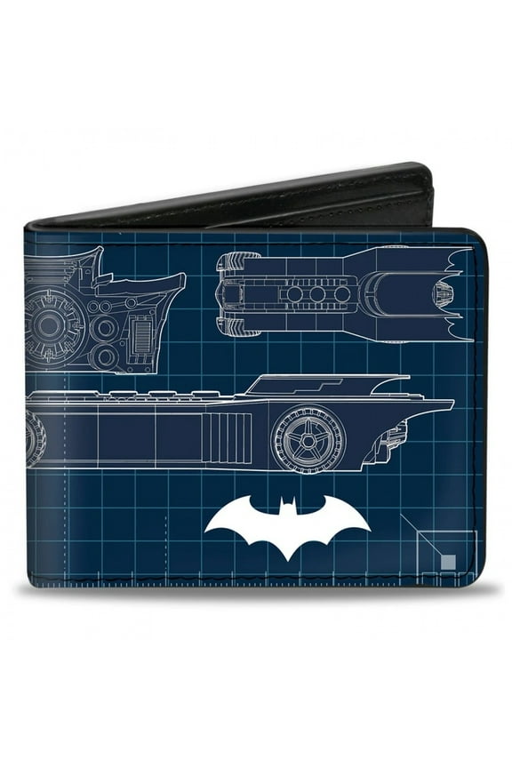 Batmobile Blueprints Bi-Fold Wallet