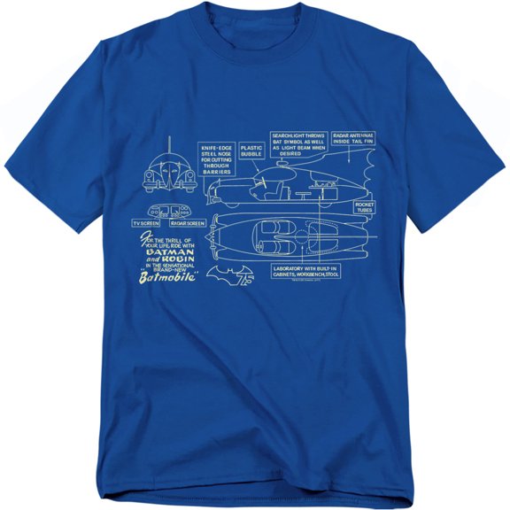 Batman T-Shirt Batmobile Unisex Graphic Tee For Men & Women
