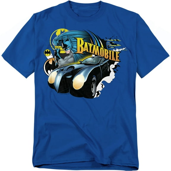 Batman T-Shirt Batmobile Unisex Graphic Tee For Men & Women Royal 
