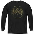 thumbnail image 1 of Batman Bats Of Camo Kids Long Sleeve T Shirt (Small) for Youth Boys and Girls, Black, 1 of 4