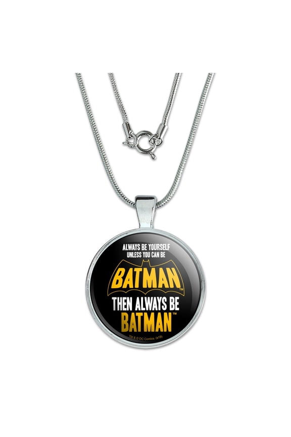 Batman Be Batman 1" Pendant with Sterling Silver Plated Chain