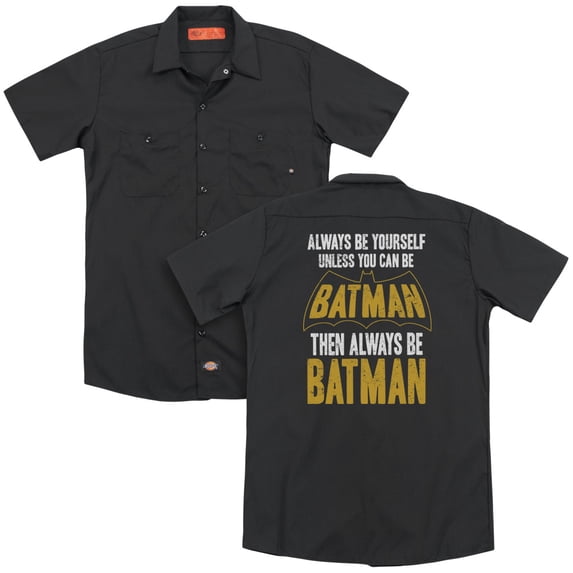 Batman Be Batman(Back Print) Adult Work Shirt Black