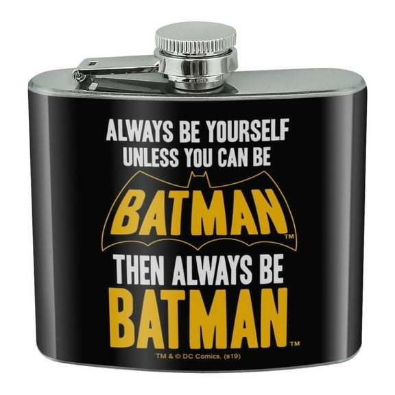 Batman Be Batman Stainless Steel 5oz Hip Drink Kidney Flask