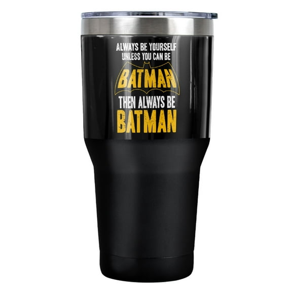 Batman Be Batman Stainless Steel Tumbler 30 oz Coffee Travel Cup, Vacuum Insulated & Double Wall with Leakproof Sliding Lid