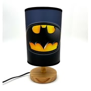 Batman Bedside Night Light Table Lamp Wood Base Room Decoration or Great Gift Ideas