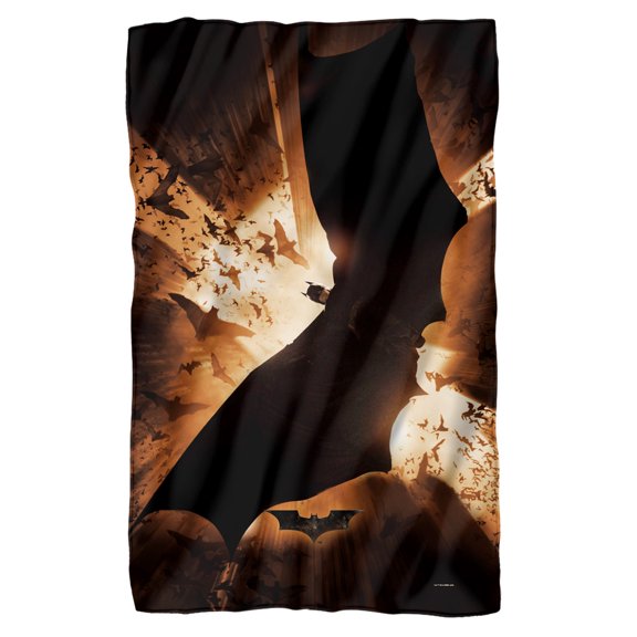 Batman Begins - Batman Blanket, 36' x 58' Batman Begins Poster Fleece Blanket