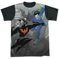 thumbnail image 1 of Batman Beyond Baddie Battle Unisex Adult Halloween Costume Sublimated T Shirt, 1 of 4