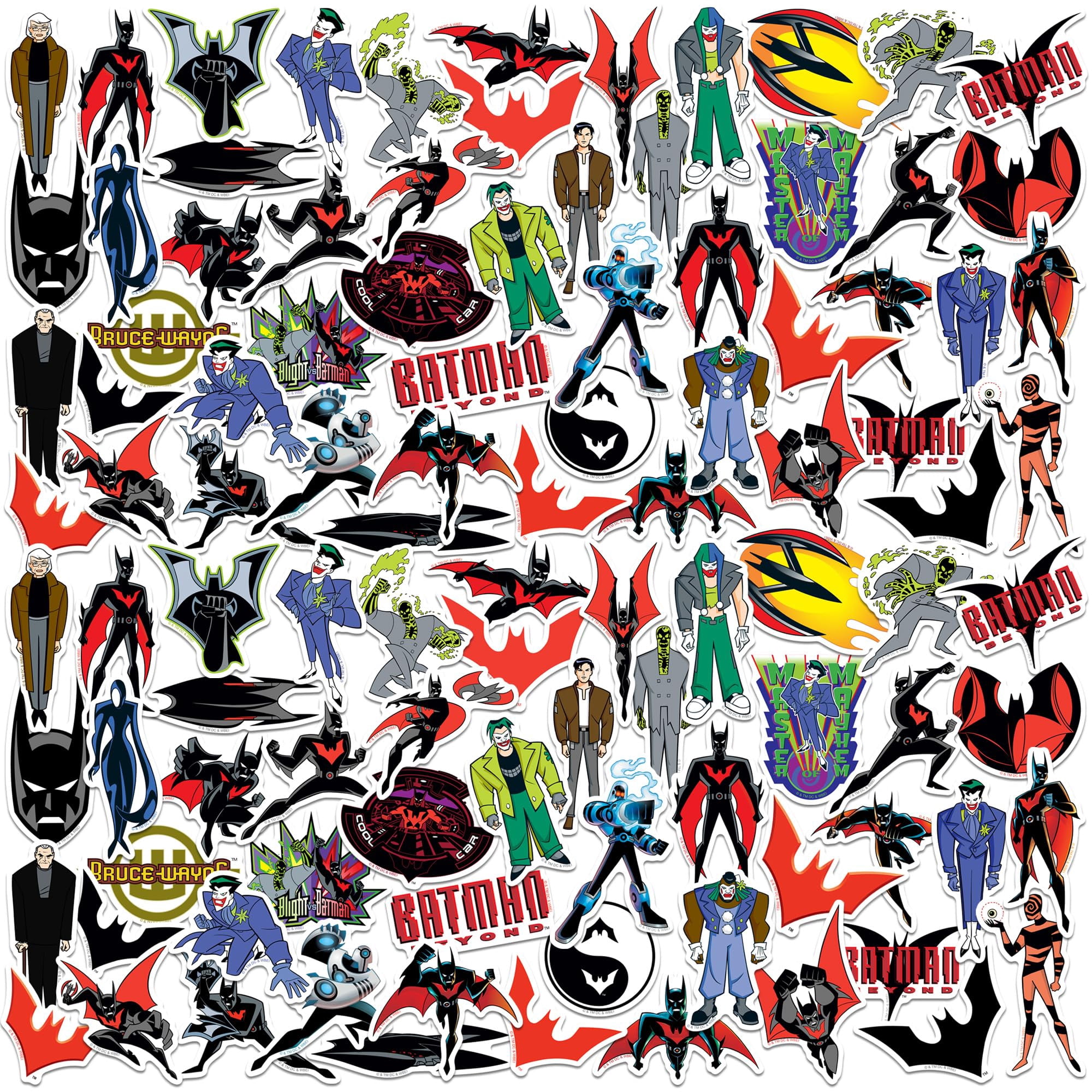 Batman Beyond Sticker Pack 150-Count Die-Cut Large Deluxe Vinyl ...