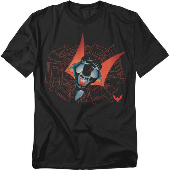 Batman Beyond Swooping Down Mens Short Sleeve Shirt