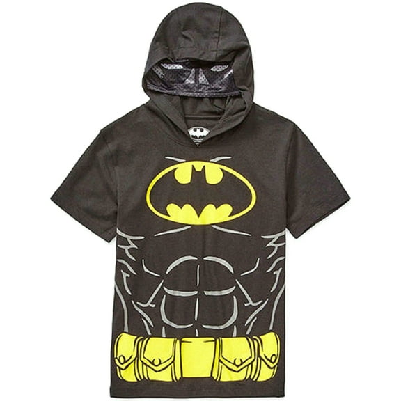 Batman Big Boy's T-Shirt with Masked Hood - Large (14-16)