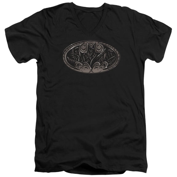 Batman - Bio Mech Bat Shield - Slim Fit V Neck Shirt - XX-Large
