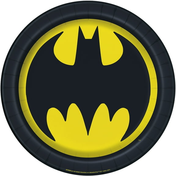 Batman Birthday Paper Dessert Plates, 7in, 8ct