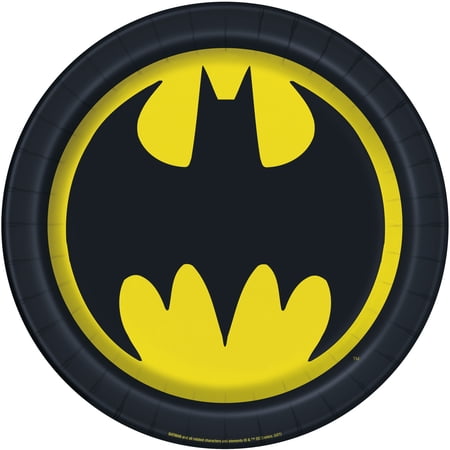 Batman Birthday Paper Dinner Plates, 9in, 8ct