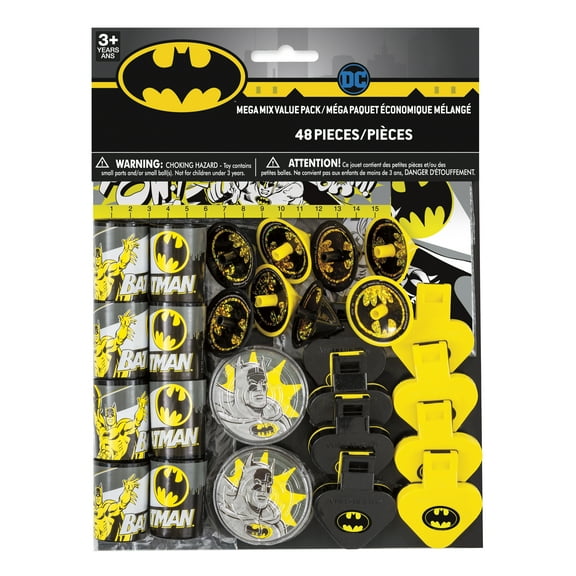 Batman Birthday Party Favors for 8, 48pcs
