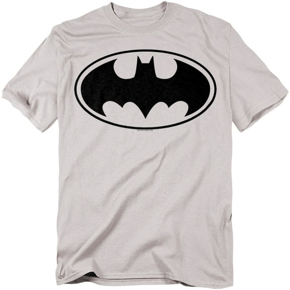 Batman T-Shirt Black Bat Unisex Graphic Tee For Men & Women Silver 