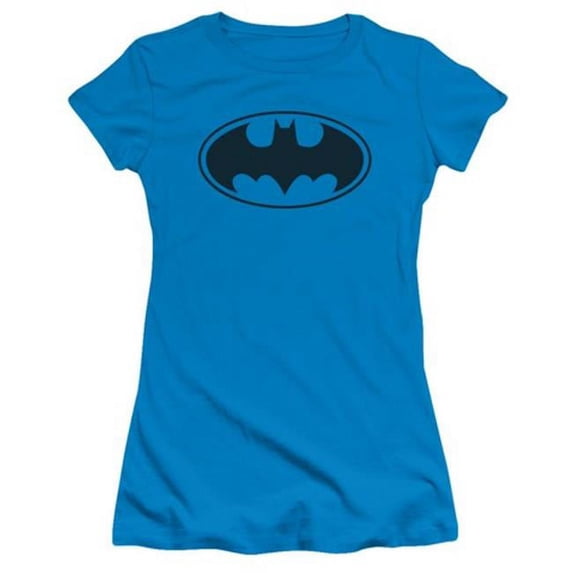 Batman-Black Bat - Short Sleeve Junior Sheer Tee - Turquoise, Small