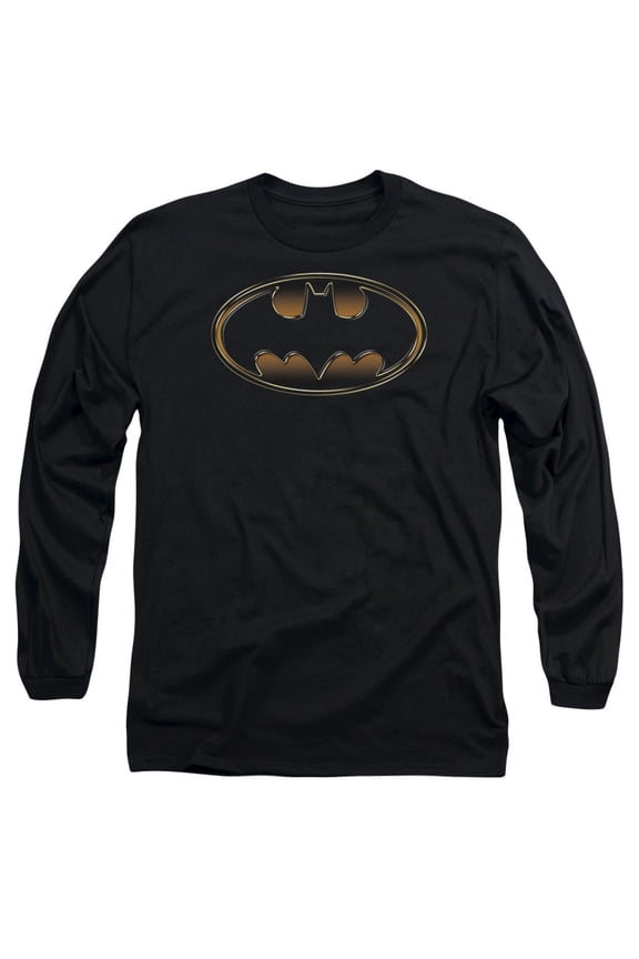 Batman - Black & Gold Embossed - Long Sleeve Shirt - X-Large