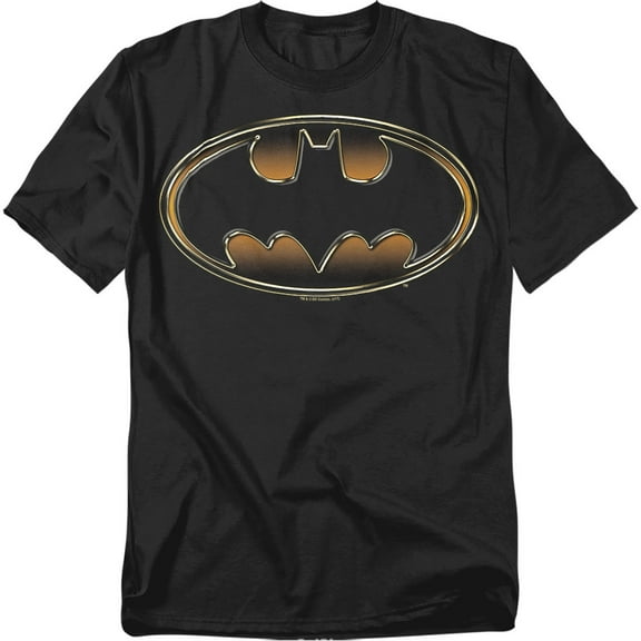 Batman T-Shirt Black & Gold Embossed Unisex Graphic Tee For Men & Women