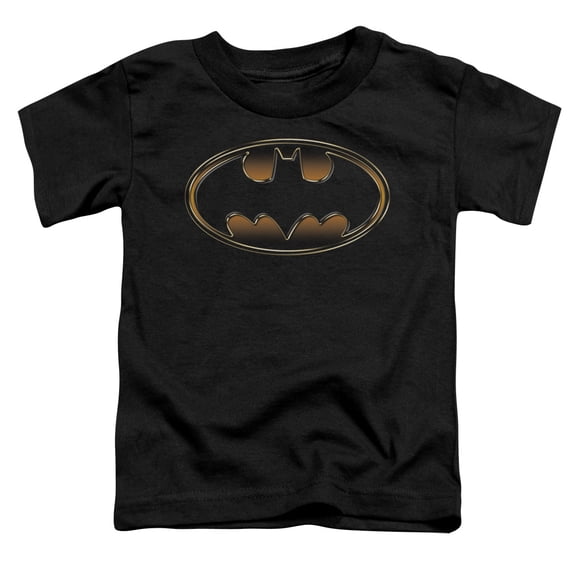 Batman - Black & Gold Embossed - Toddler Short Sleeve Shirt - 2T
