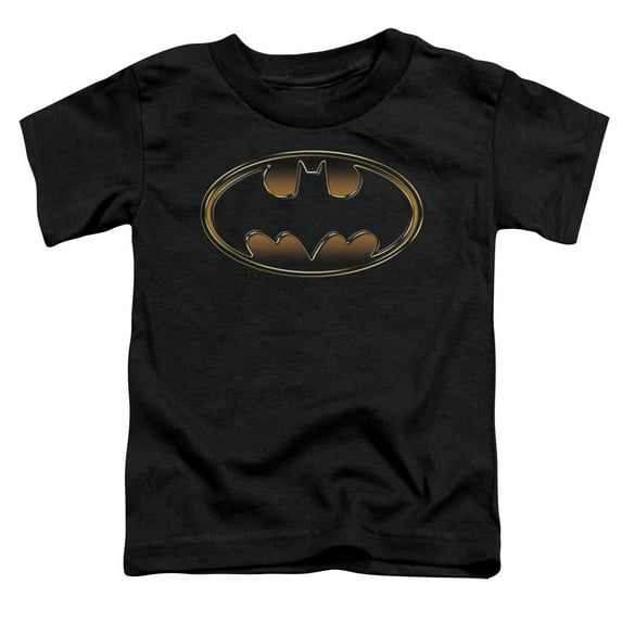 Batman - Black & Gold Embossed - Toddler Short Sleeve Shirt - 4T