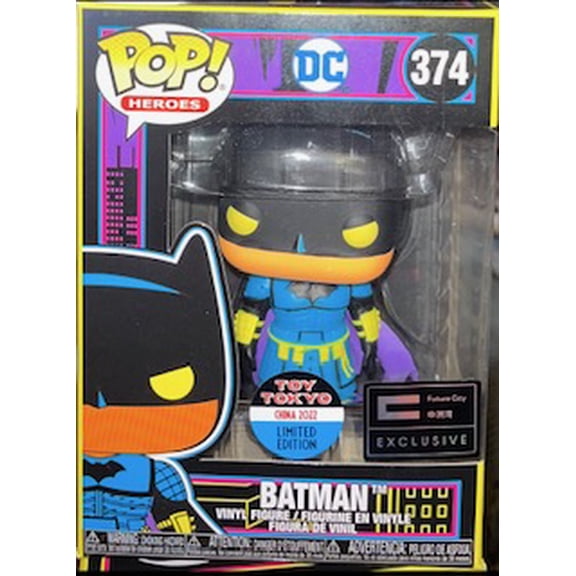 Batman Blacklight Toy Tokyo Exclusive Limited Edition DC Heroes Funko Vinyl Figure