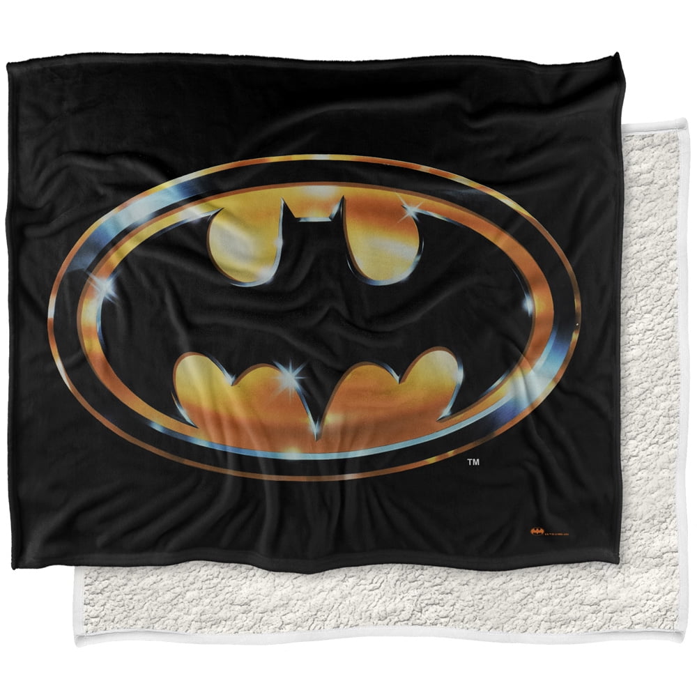 Batman Blanket, 50' x 60' Batman 1989 Logo Silky Touch Sherpa Back