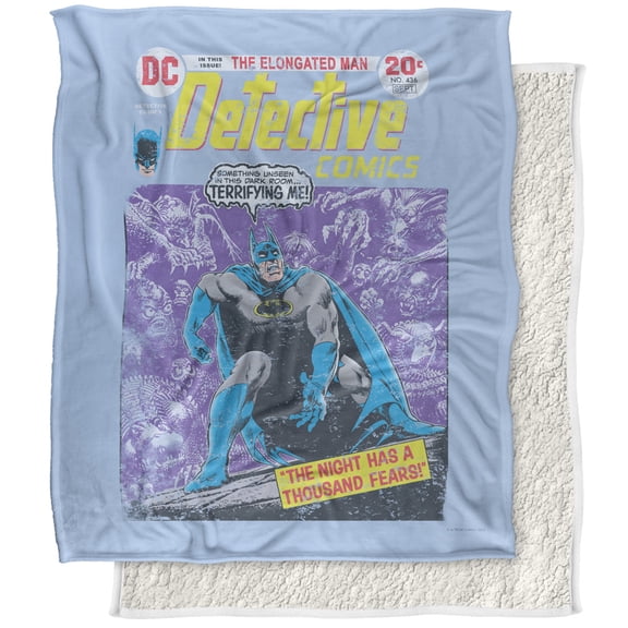 Batman Blanket, 50"x60", A Thousand Fears Silky Touch Sherpa Back Super Soft Throw Blanket