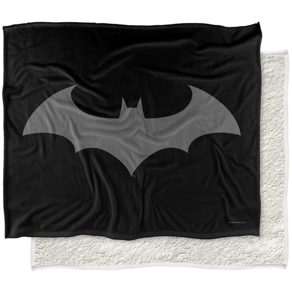 Batman Blanket, 50"x60", Hush Logo Silky Touch Sherpa Back Super Soft Throw Blanket