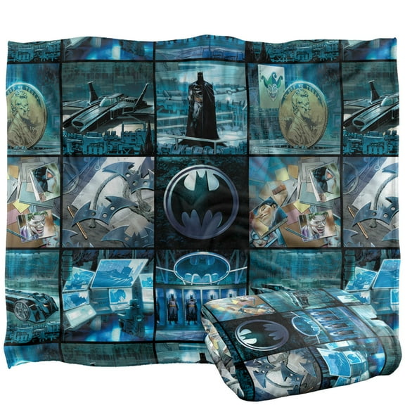 Batman Blanket, 50x60, Batman Batcave Tiles Silky Touch Super Soft Throw Blanket