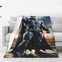 Batman Blanket Cozy Warm Flannel Throw Blanket for Living Room Bedroom Bed Sofa Car, All Seasons Fleece Blankets Gifts for Kids Teens Adults 40"x30"