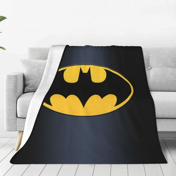 Batman Blanket Cozy Warm Flannel Throw Blanket for Living Room Bedroom Bed Sofa Car, All Seasons Fleece Blankets Gifts for Kids Teens Adults 40"x30"