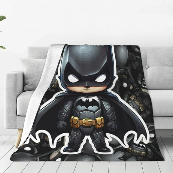 Batman Blanket Cozy Warm Flannel Throw Blanket for Living Room Bedroom Bed Sofa Car, All Seasons Fleece Blankets Gifts for Kids Teens Adults 40"x30"
