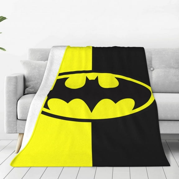 Batman Blanket Cozy Warm Flannel Throw Blanket for Living Room Bedroom Bed Sofa Car, All Seasons Fleece Blankets Gifts for Kids Teens Adults 40"x30"